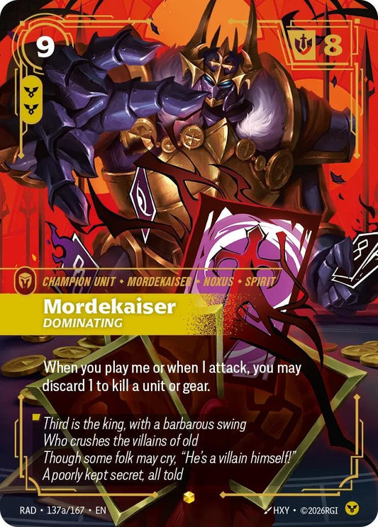 Image for Mordekaiser, Dominating (Alternate Art) (137a/167) (RAD) - Riftbound: League of Legends Trading Card Game