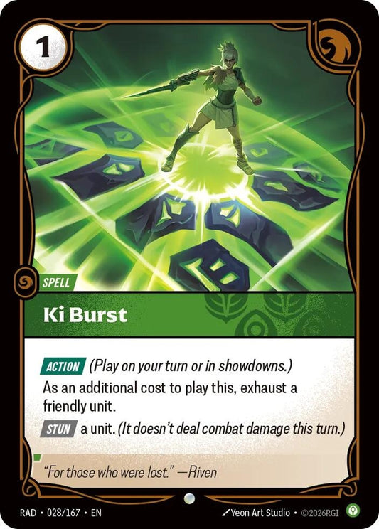 Image for Ki Burst (028/167) (RAD) - Riftbound: League of Legends Trading Card Game