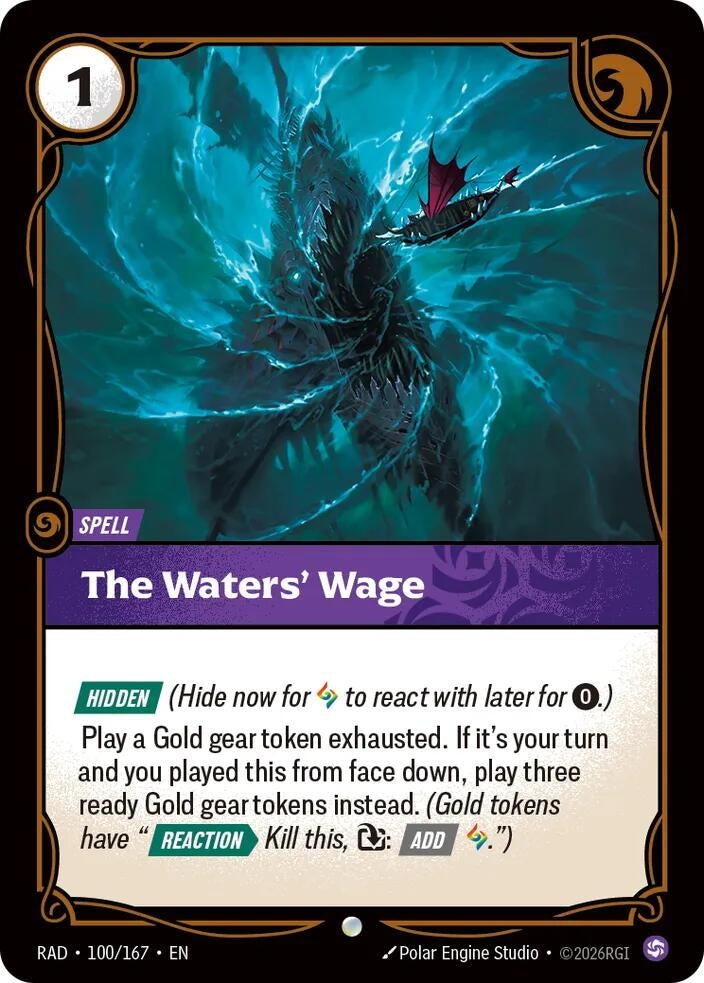 Image for The Waters' Wage (100/167) (RAD) - Riftbound: League of Legends Trading Card Game