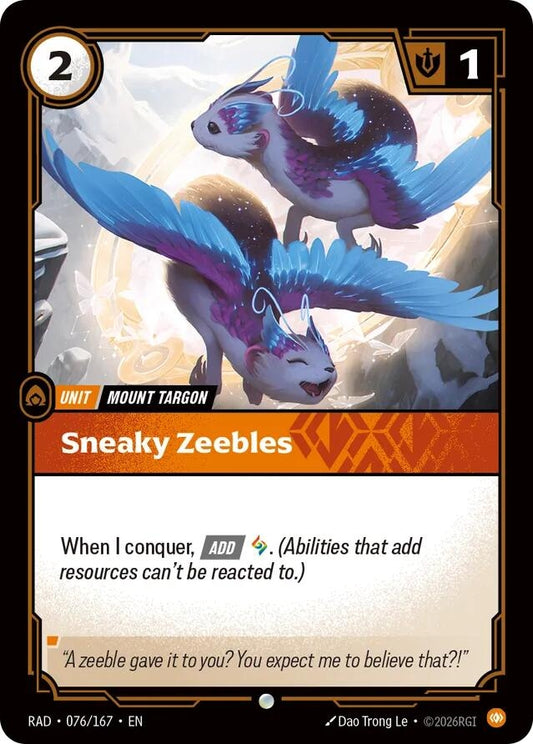 Image for Sneaky Zeebles (076/167) (RAD) - Riftbound: League of Legends Trading Card Game