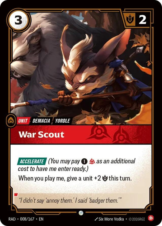 Image for War Scout (008/167) (RAD) - Riftbound: League of Legends Trading Card Game
